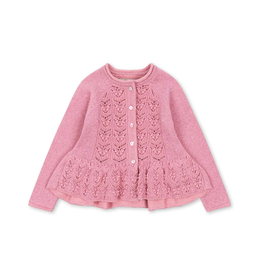 CABBY FRILL CARDIGAN  Powder Pink