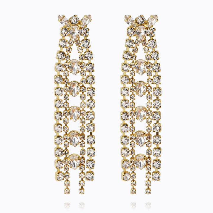 PETITE PENELOPE EARRINGS GOLD  Crystal