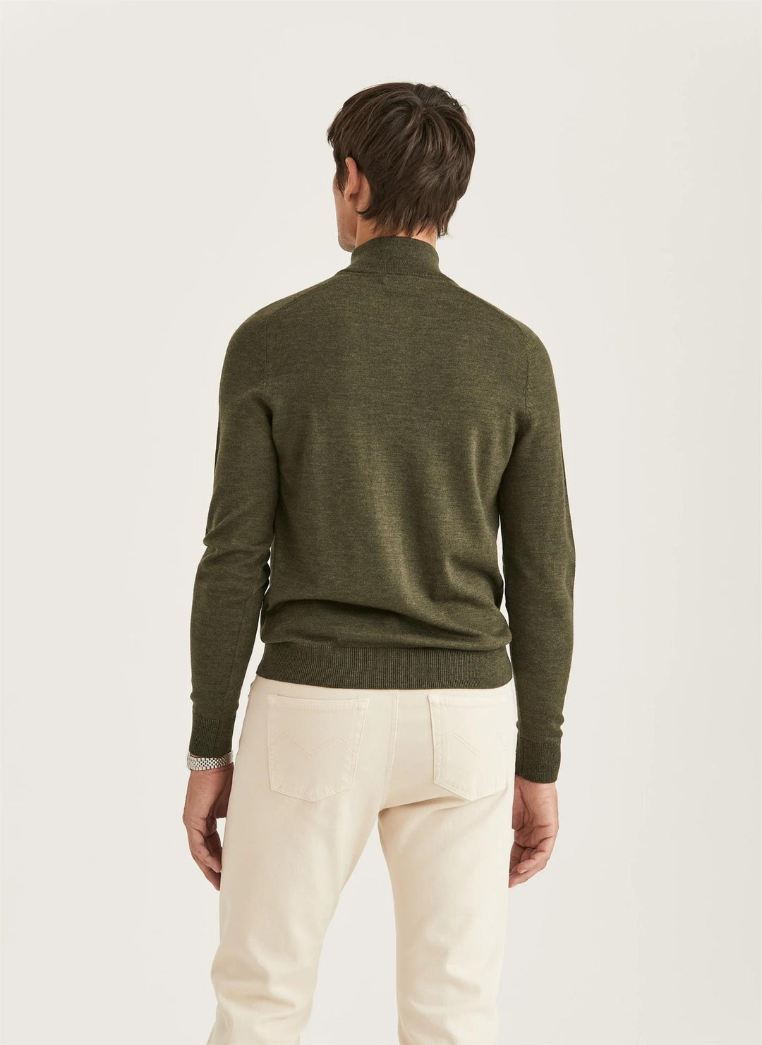 Merino John Zip  Olive