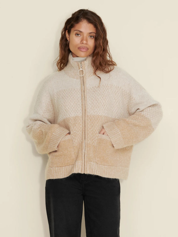 Tine Knit Cardigan  Sand Mix