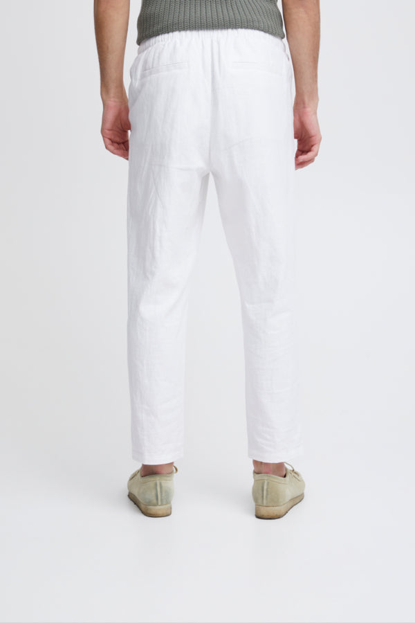 HAKAN linen mix pants  Bright White