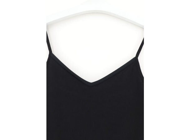 PERFECT LINE COTT TOP W/STRAP CRR  Black