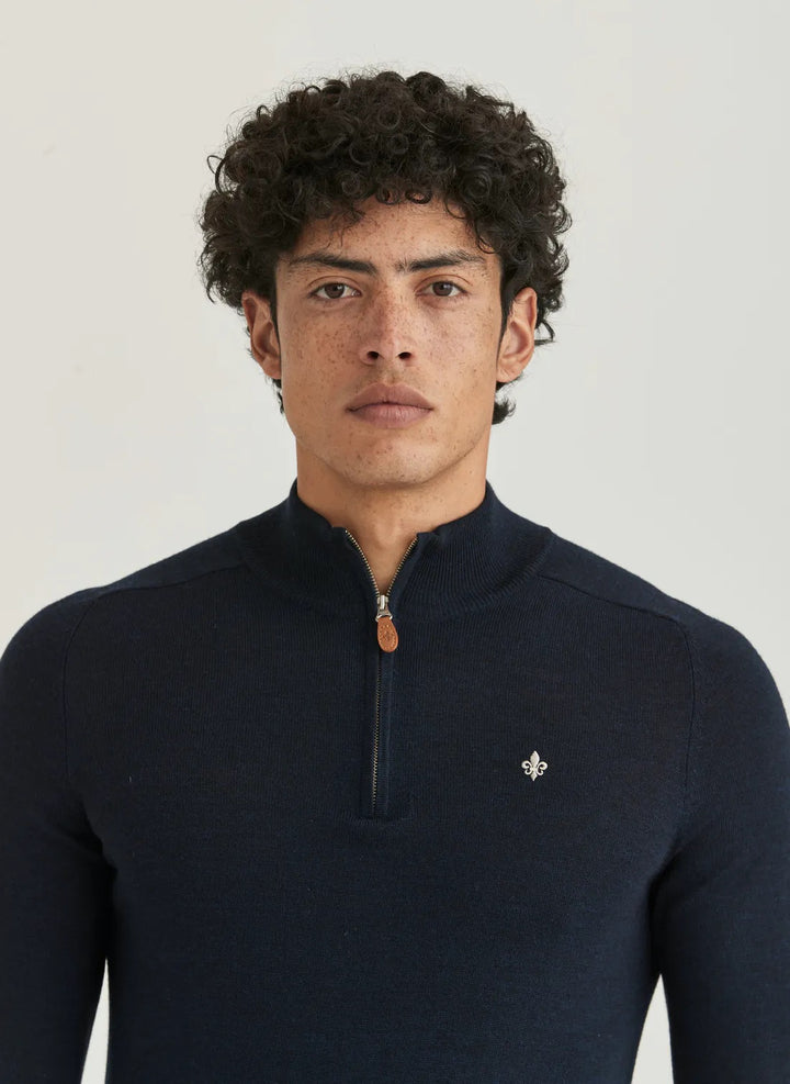 Merino John Zip  60 Navy