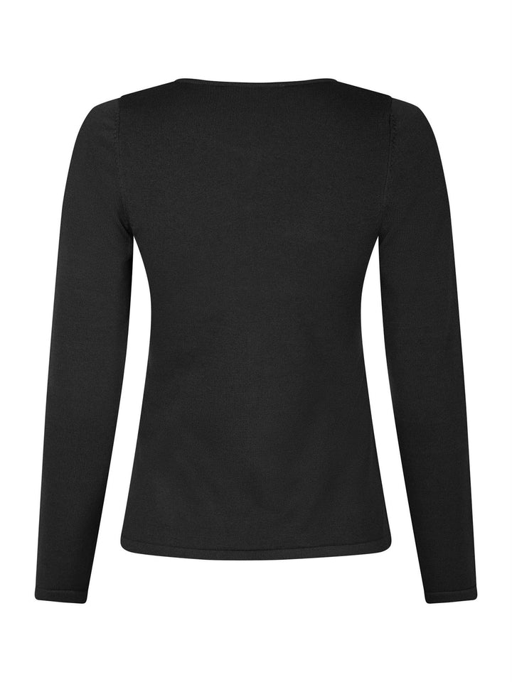 Teller Knit Blouse  Black