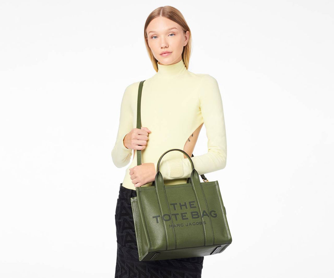 THE MEDIUM TOTE LEATHER  Bronze Green