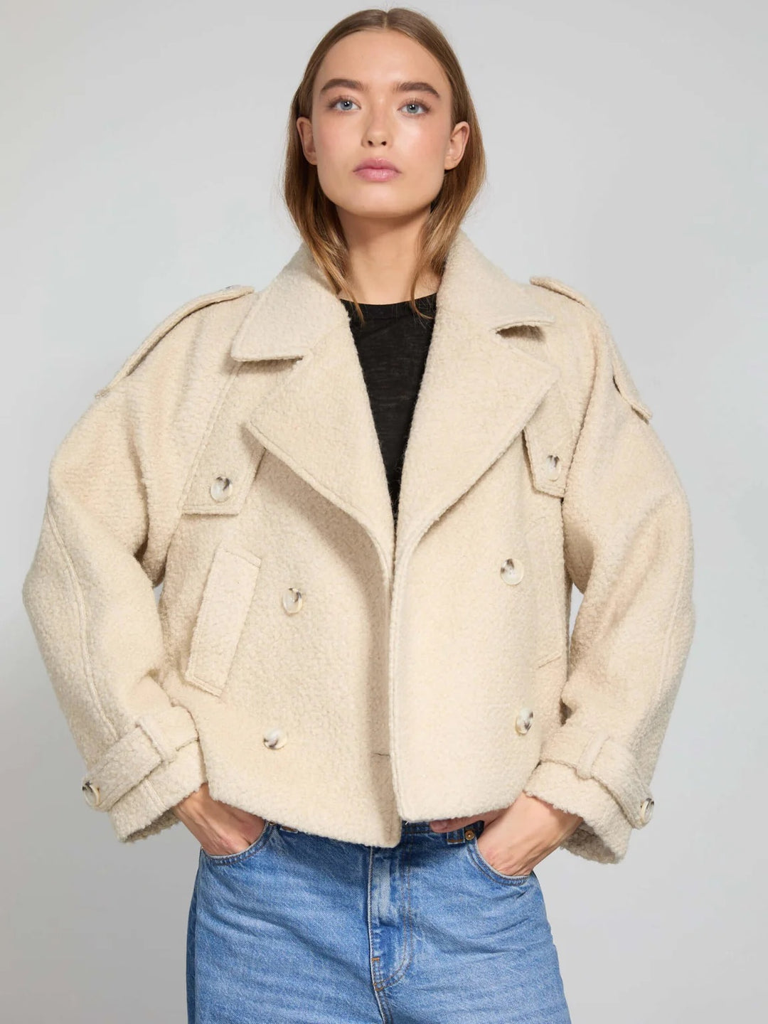 HANNI BOUCLE JACKET  Creme