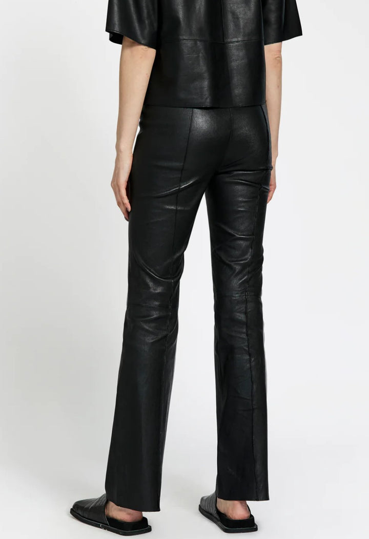 Celia bootcut leather pants  Black