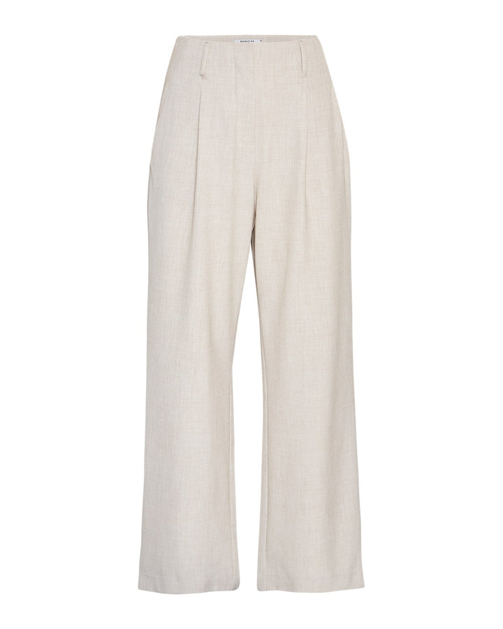 MSCHEdrea HW Long Pants  Oatmeal Melange