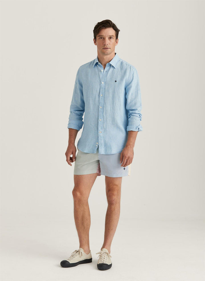 Douglas Linen Shirt LS  Blue