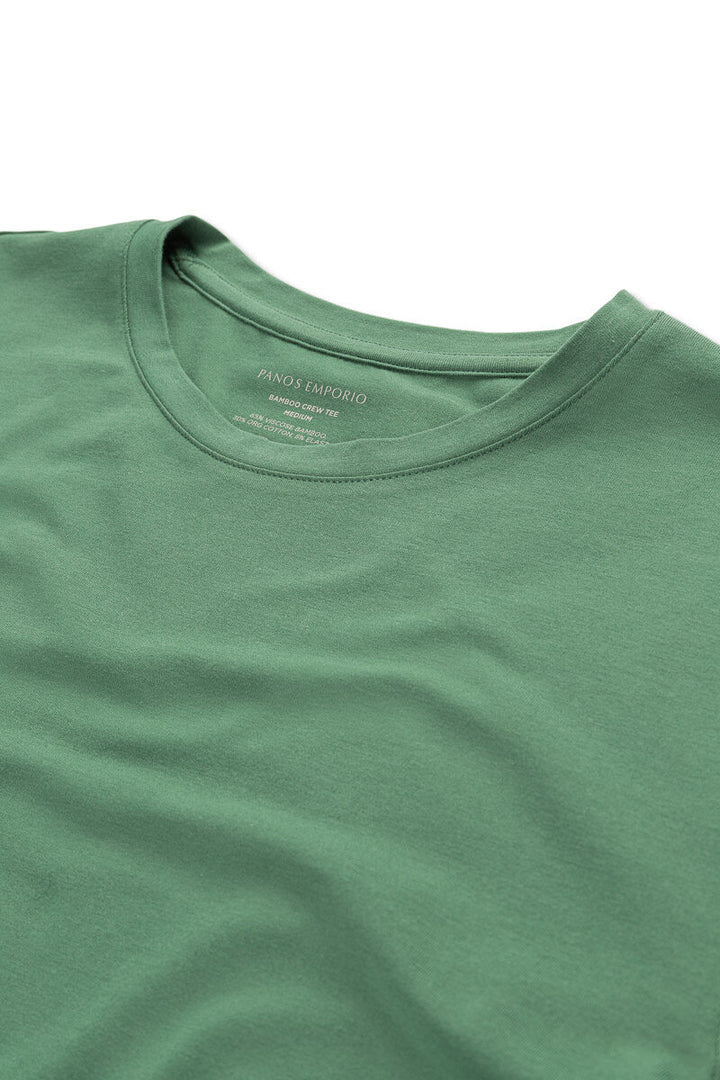 BAMBOO/COTTON TEE CREW  Earth Green