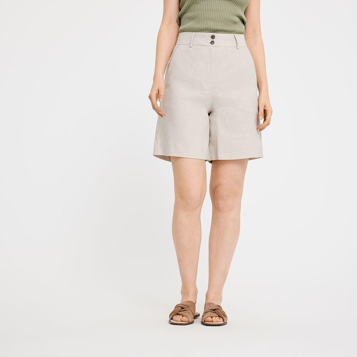 LauraFV Midi Shorts 769  Sand Linen