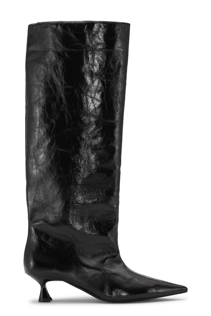 Soft Slouchy High Shaft Boot Naplack  Black