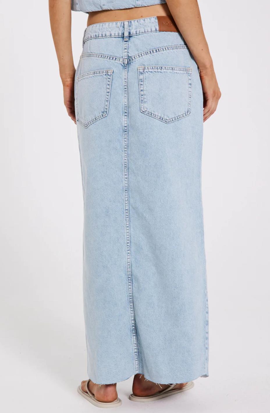 Ninni maxi denim skirt  Blue Light Wash