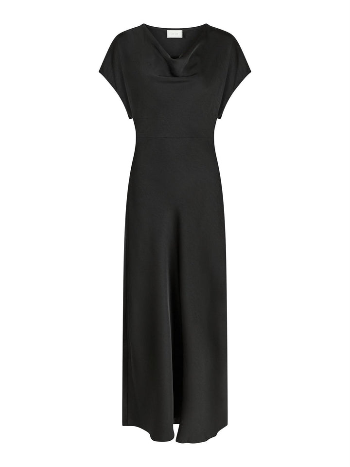 Andrea Heavy Sateen Dress  Black