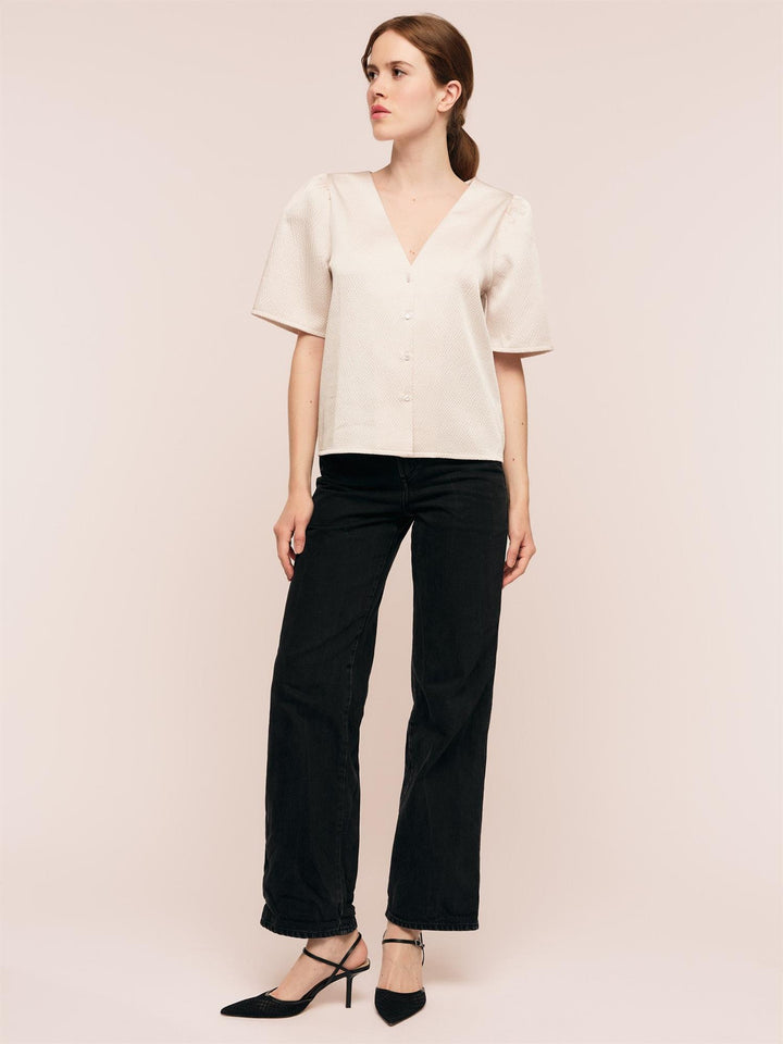 Vesta Blouse  White Sand