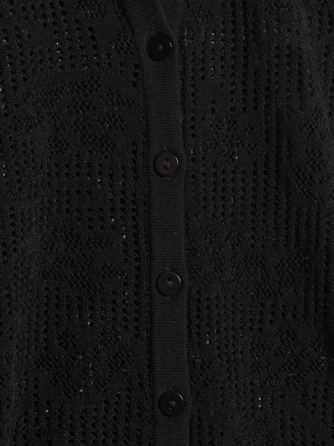 Lace Knit Shirt  Black