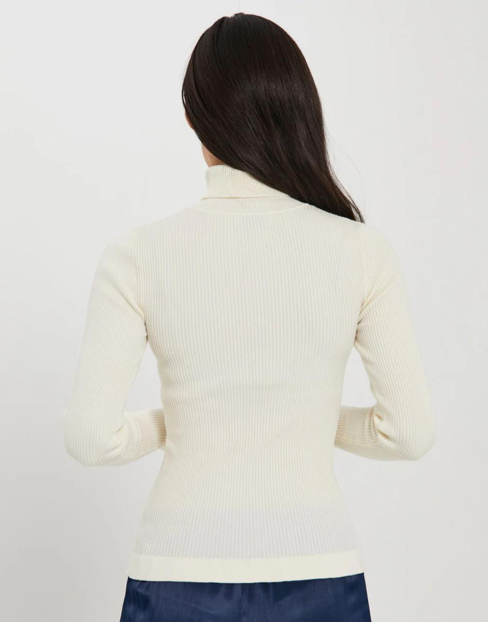 Sherry frill knit top  Off-White