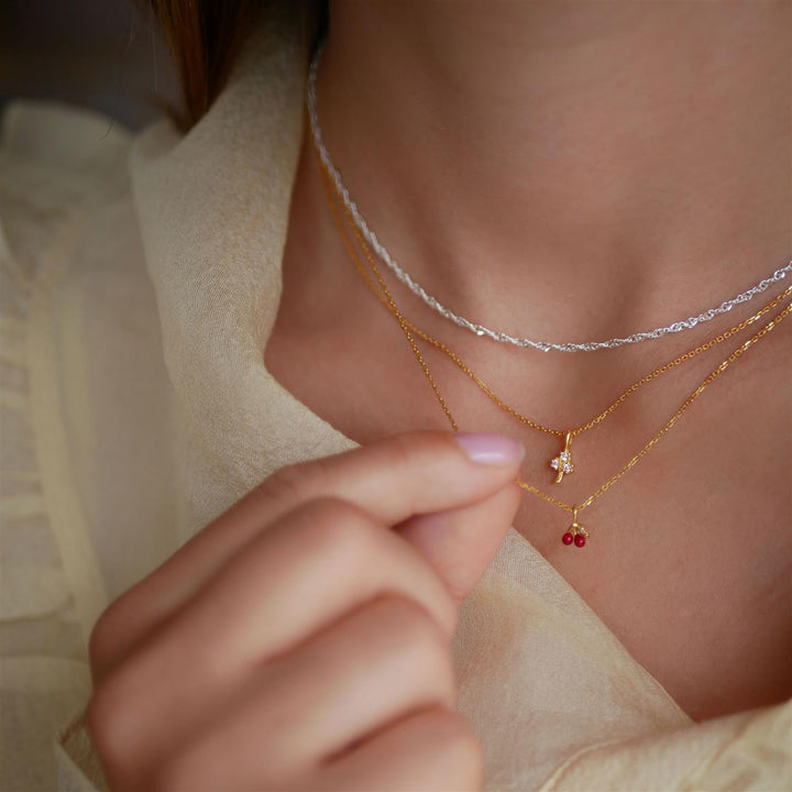 NECKLACE, CHERRY  Red