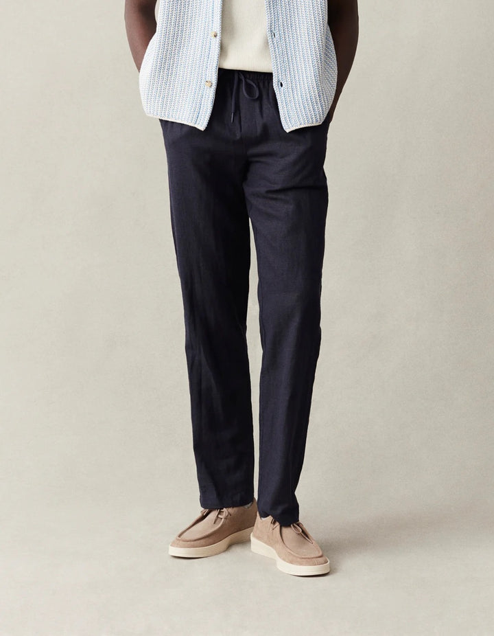 Patrick Linen Pants  Dark Navy