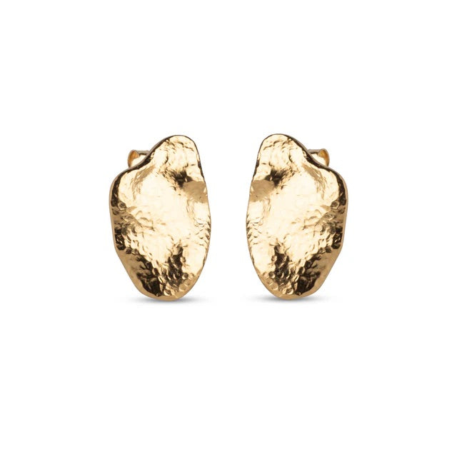 Studs, Maia Large  18 Karat Gold-Plated 925 Sterling Silver/Matt