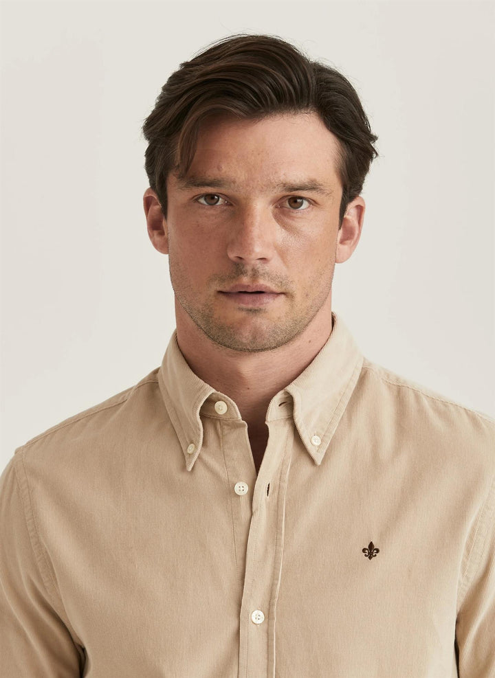 Douglas Cord Shirt-Slim Fit  Khaki