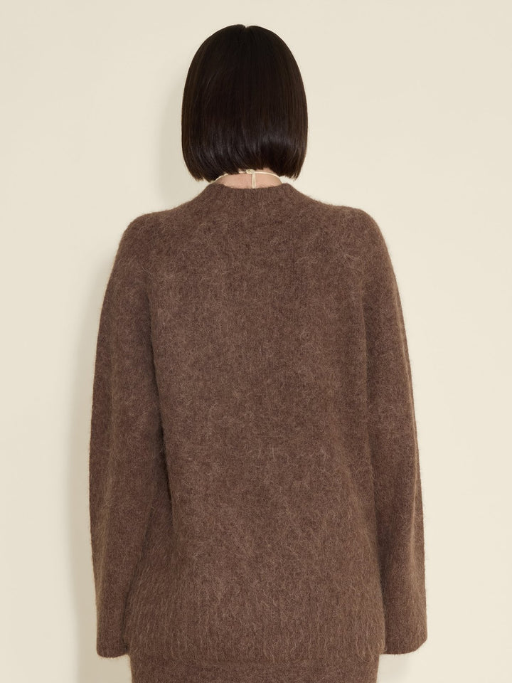 Fure Fluffy Sweater  Dk. Brown