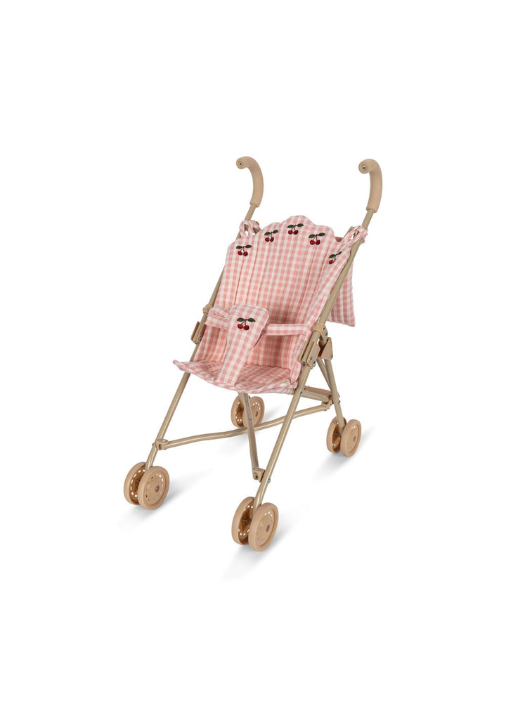 DOLL STROLLER  Powder Pink Check