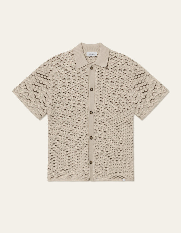 Gideon Knit Shirt  Ivory