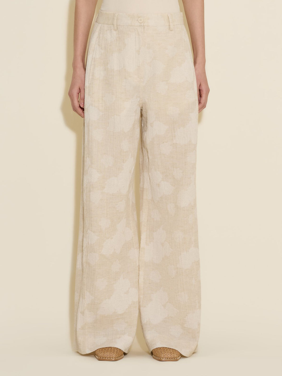 Vidda Jacquard Trousers  Ecru Mix