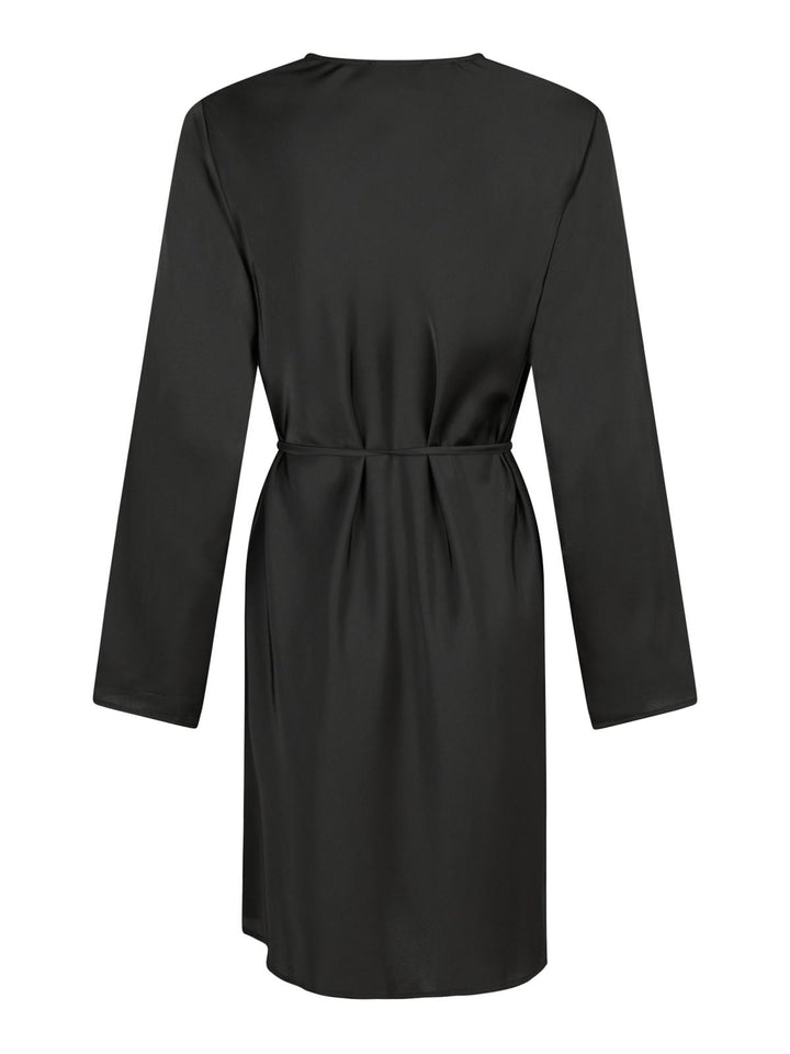 Vega Soft Satin Dress  Black