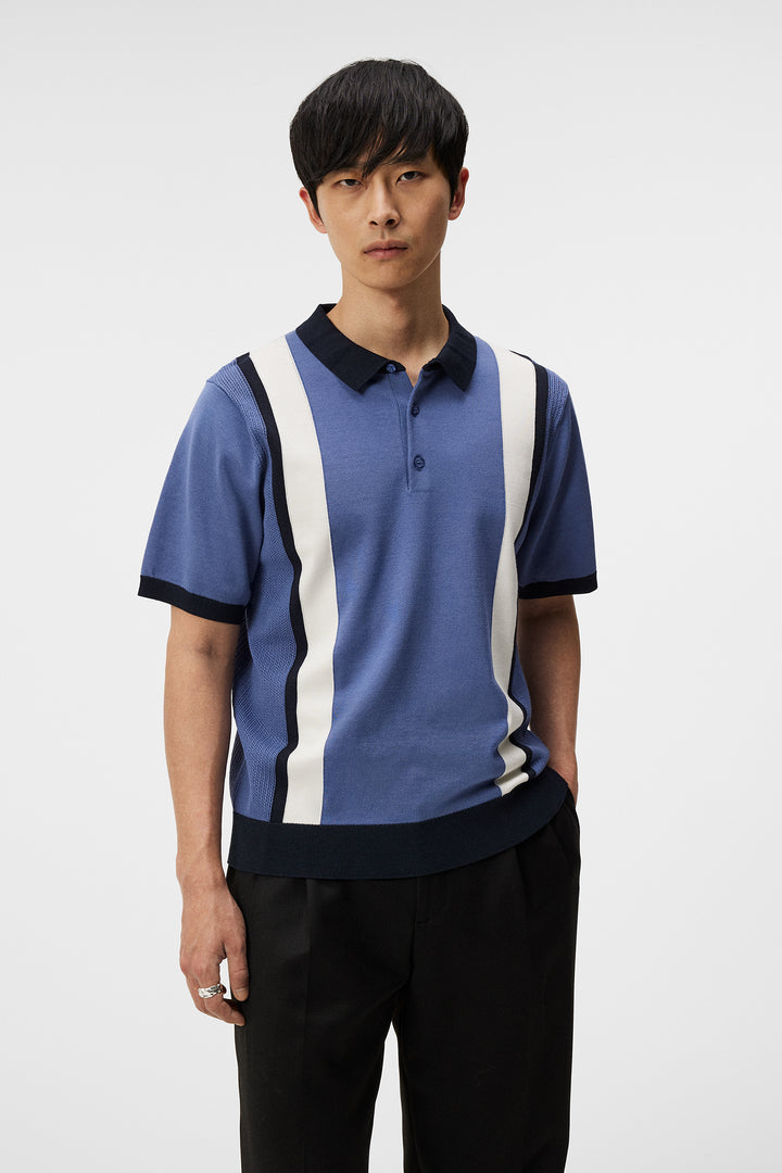 Reymond Stripe Polo  0206 Bijou Blue