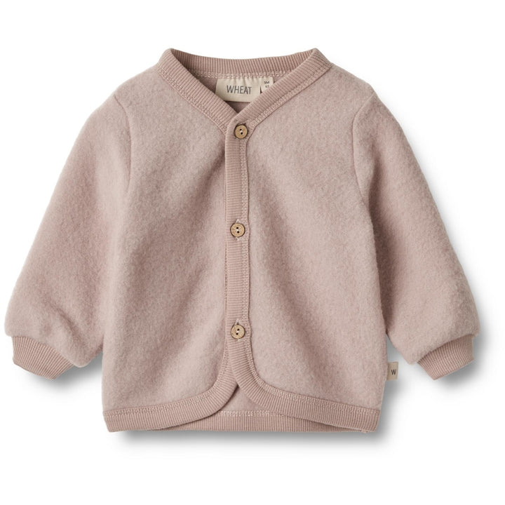 WOOL FLEECE CARDIGAN KARI  Dry Rose