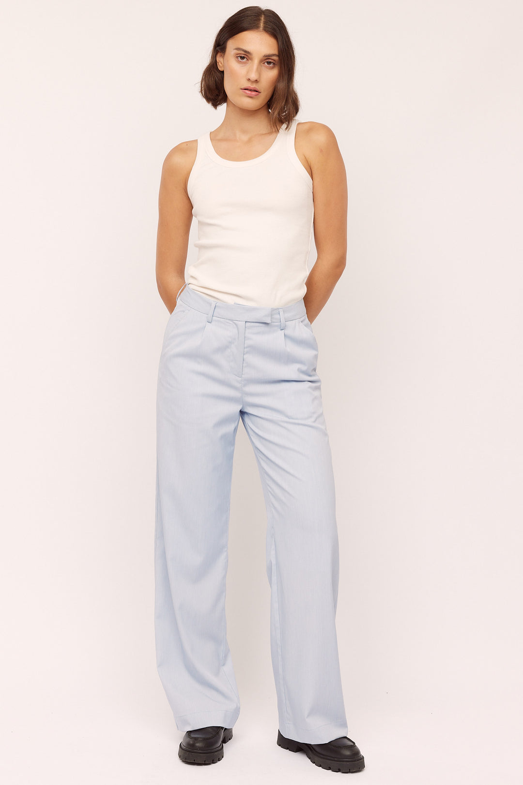 Seven Trouser  Sky Blue Melange