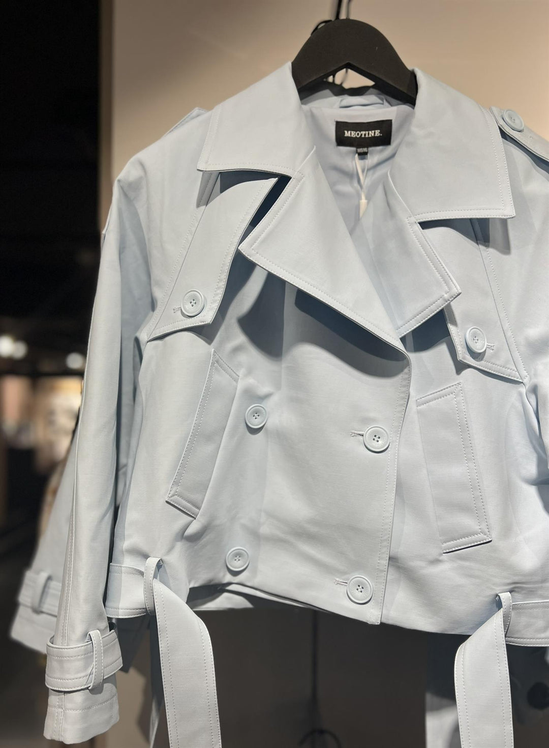 BOBBY CANVAS TRENCH JACKET  Light Blue