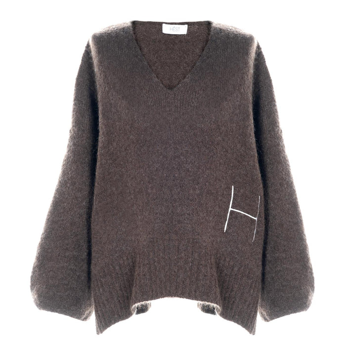 SOFIE V-neck Sweater  Brown