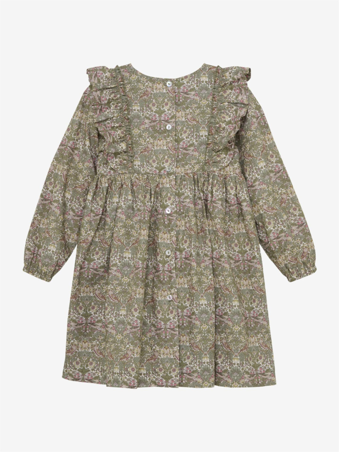 DRESS IN LIBERTY FABRIC  Deep Lichen Green