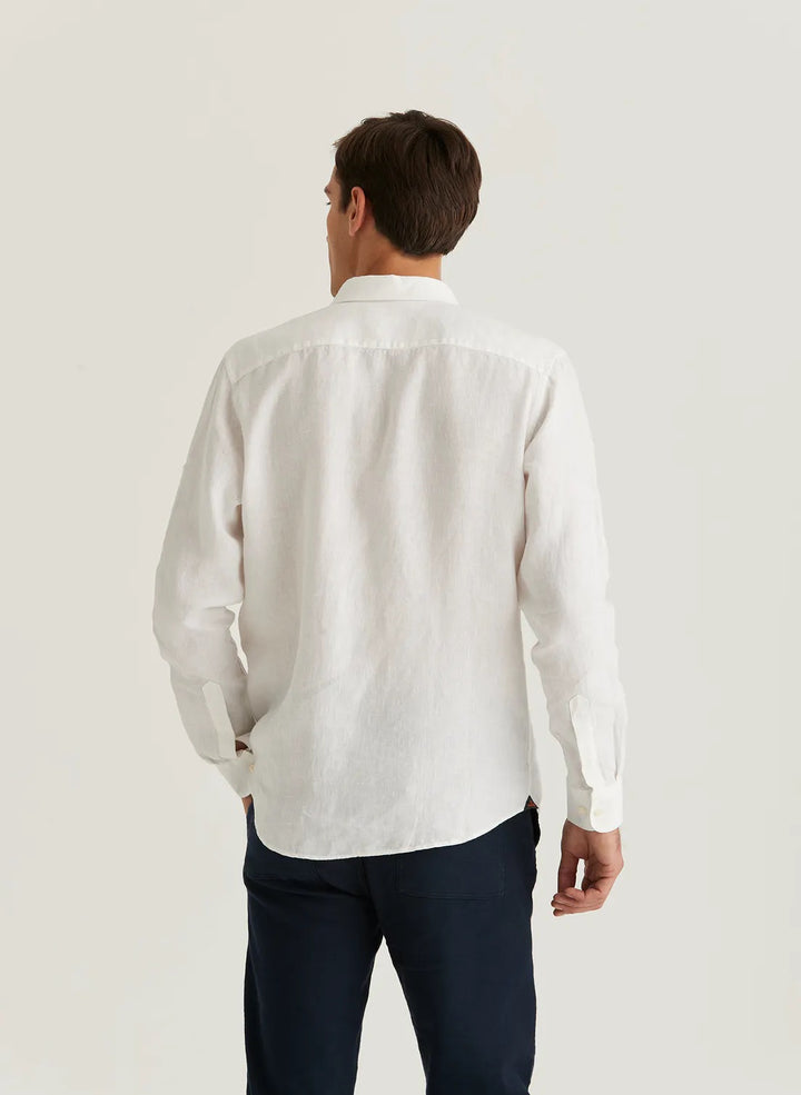 Douglas BD Linen Shirt LS  White