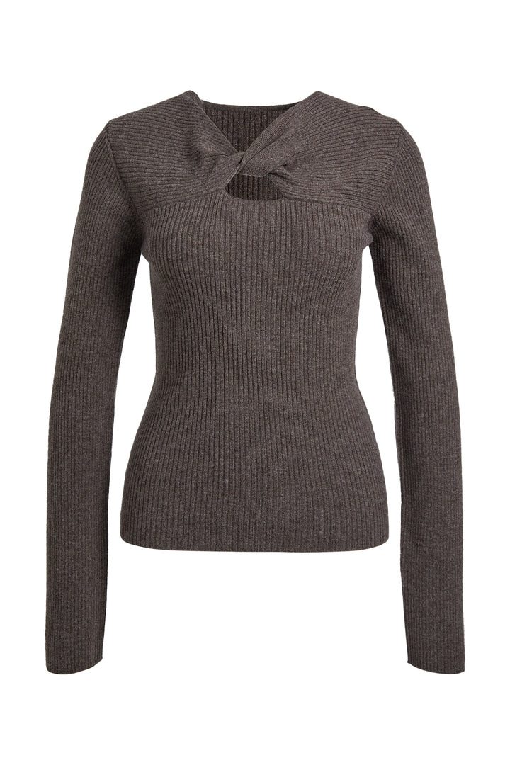 Melody Knit  Dark Taupe Melange