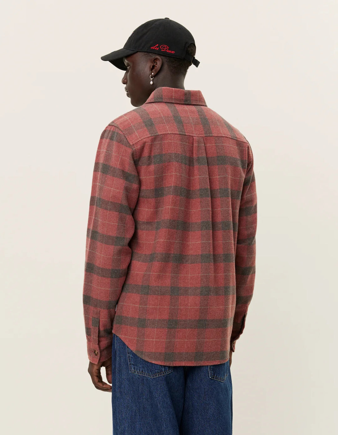 Lennon Flannel Check	Shirt  Coffee Brown/Fired Brick