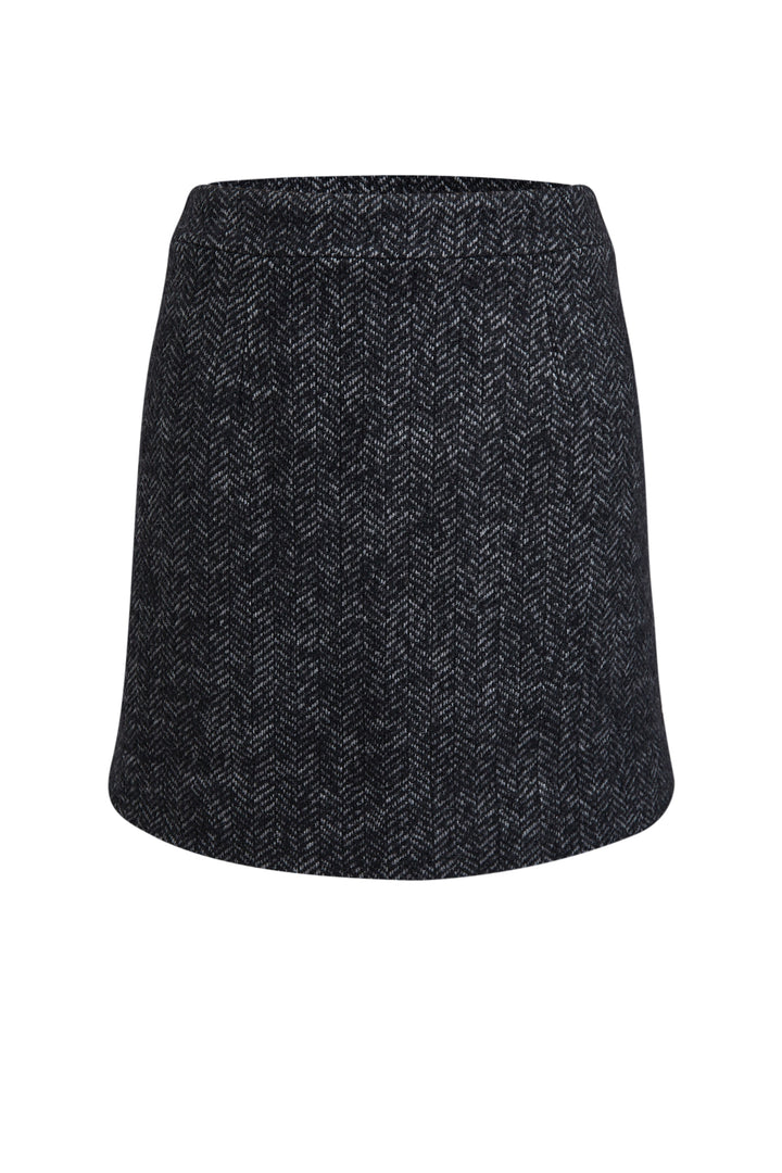 Alexandra Skirt  Black Herringbone