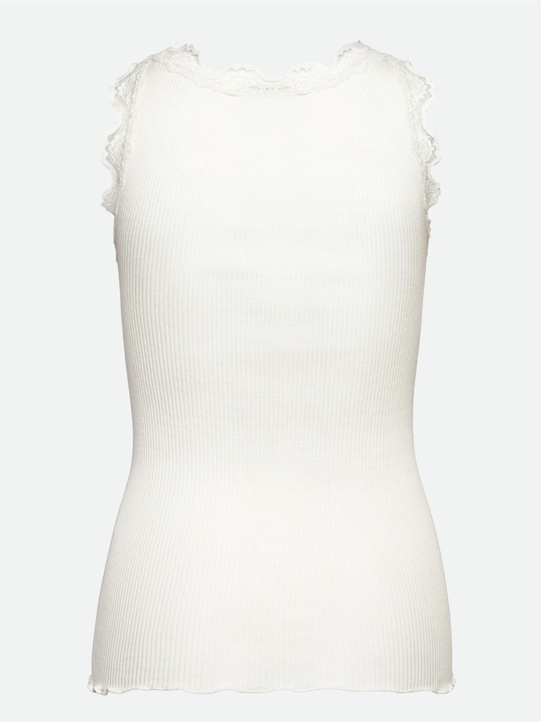 BABETTE SILK TOP W/LACE  Ivory