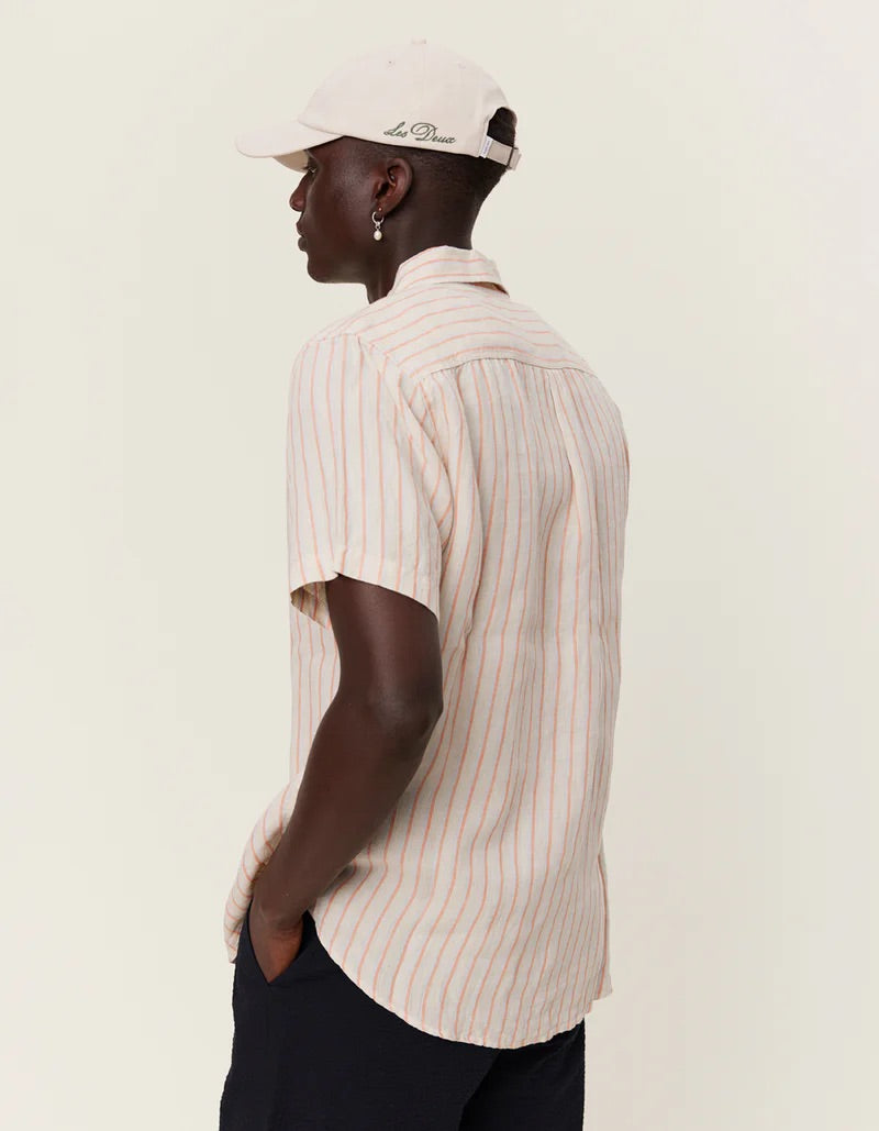 Kris Linen SS Shirt  Ivory/Baked Papaya