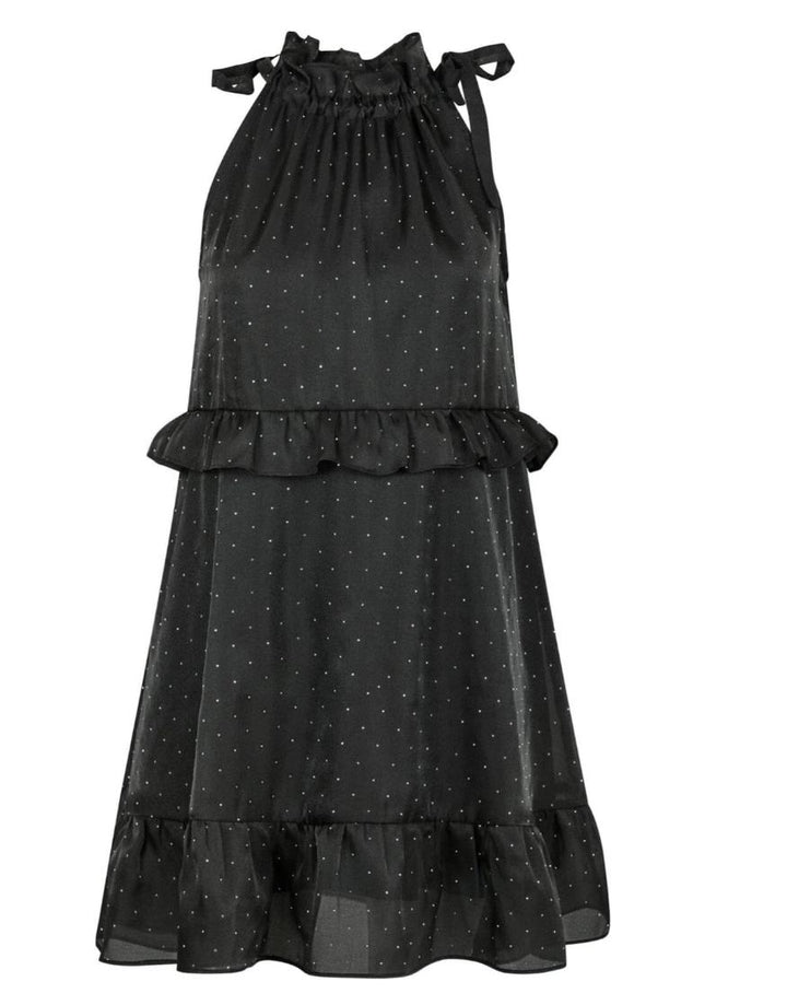 Rida Bedazzled Dress  Black