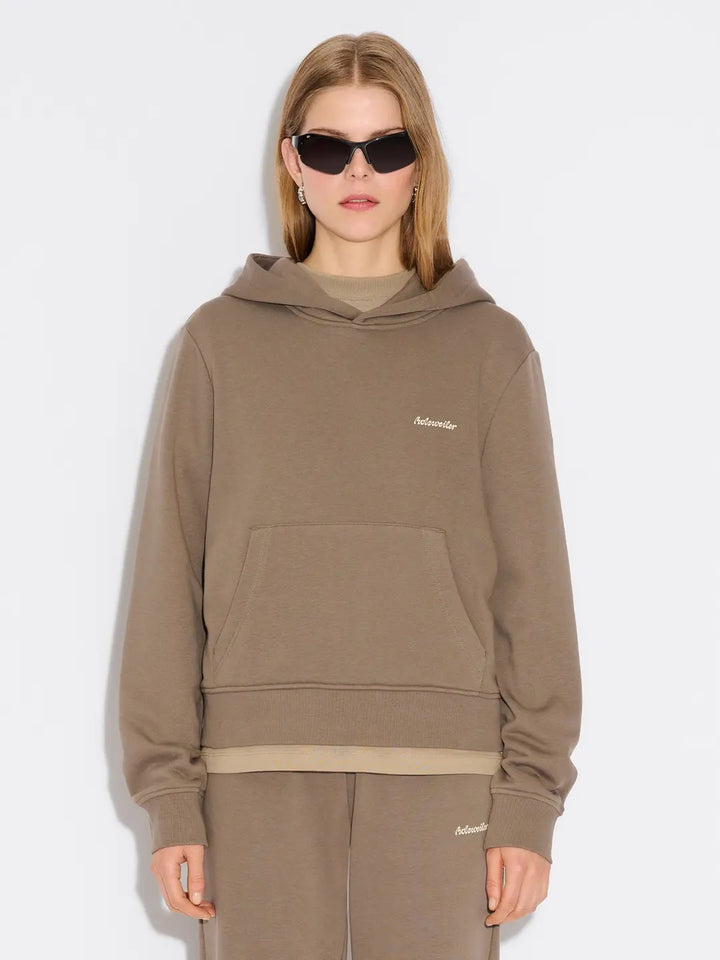 W Regular Light Hoodie  Taupe