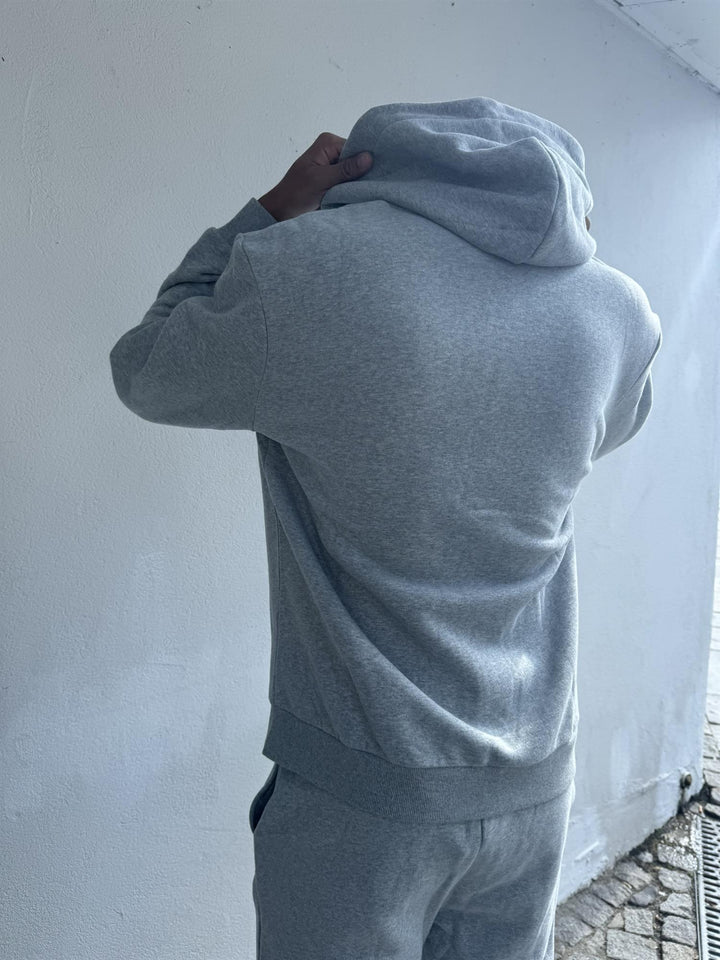 M Regular Zip Hoodie  Grey Mix