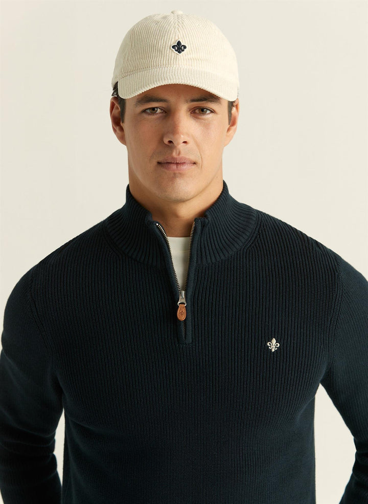 Bernard Half Zip  Blue