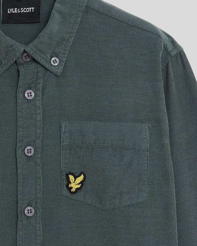 Needle Cord Shirt  Argyle Teal