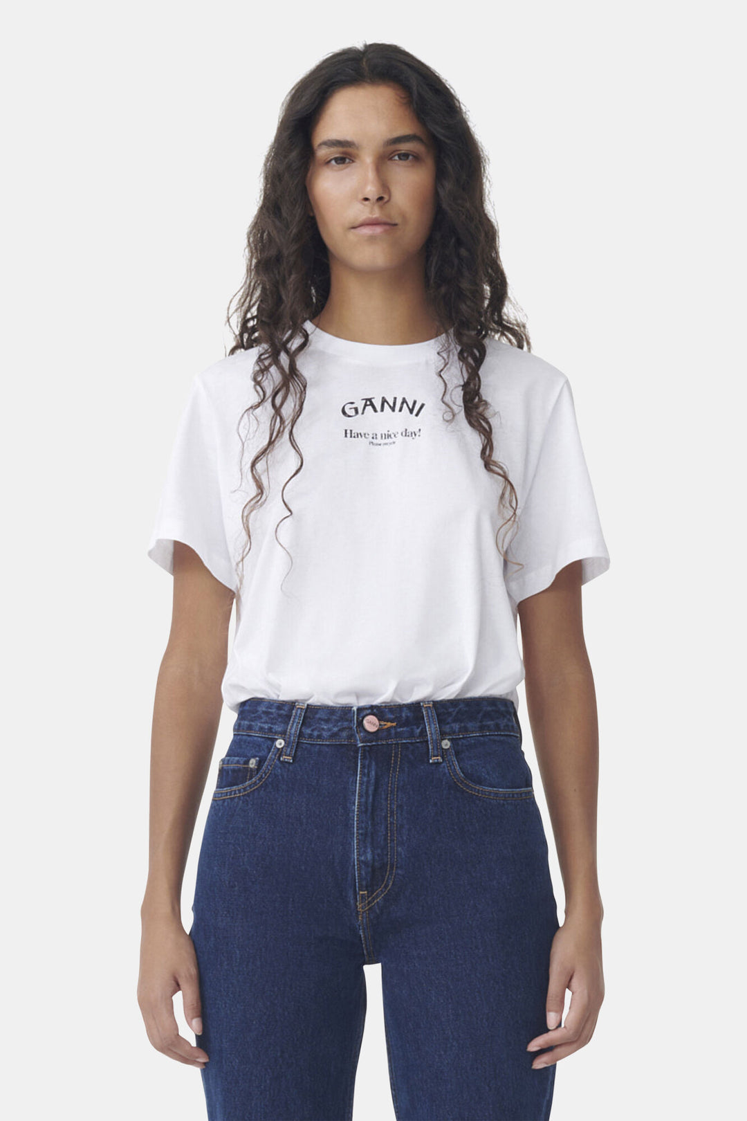 THIN JERSEY RELAXED O-NECK T-SHIRT  Bright White