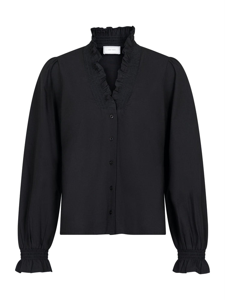 BRIELLE SOLID SHIRT  Black