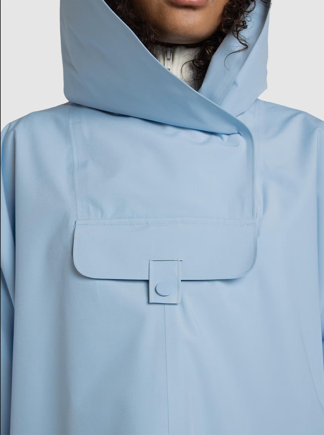 Bergen poncho  Airy Blue